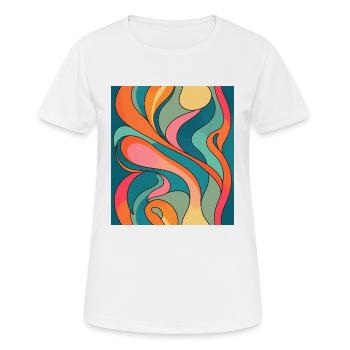 Composition de couleurs abstraite - T-shirt respirant Femme - blanc - Devant - AI Model Female 172 dark (172cm)