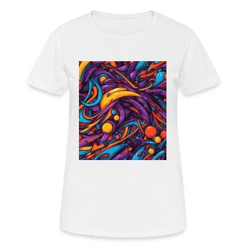 Composition de couleurs abstraite - T-shirt respirant Femme - blanc - Devant - AI Model Female 172 dark (172cm)