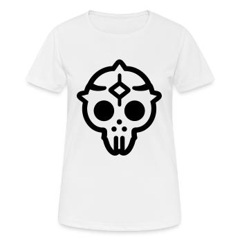 Tête de mort - T-shirt respirant Femme - blanc - Devant - AI Model Female 172 dark (172cm)