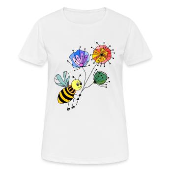 insecte - T-shirt respirant Femme - blanc - Devant - AI Model Female 172 dark (172cm)