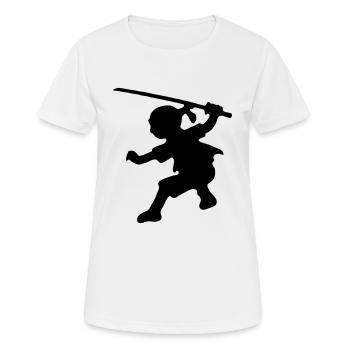 ninja - T-shirt respirant Femme - blanc - Devant - AI Model Female 172 dark (172cm)