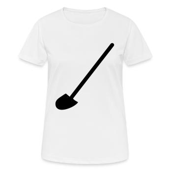 Bêche - T-shirt respirant Femme - blanc - Devant - AI Model Female 172 dark (172cm)