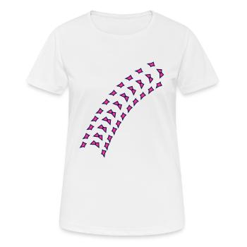 spur - Frauen T-Shirt atmungsaktiv - Weiß - Vorne - AI Model Female 172 dark (172cm)
