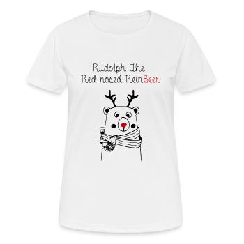 Rudolph das ReinBeer - Frauen T-Shirt atmungsaktiv - Weiß - Vorne - AI Model Female 172 dark (172cm)