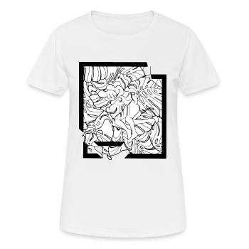 LOVERS SET 02 / DAS ZEUGS - Frauen T-Shirt atmungsaktiv - Weiß - Vorne - AI Model Female 172 dark (172cm)