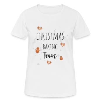 christmas baking team - Frauen T-Shirt atmungsaktiv - Weiß - Vorne - AI Model Female 172 dark (172cm)