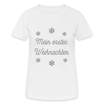 Mon premier Noël - T-shirt respirant Femme - blanc - Devant - AI Model Female 172 dark (172cm)
