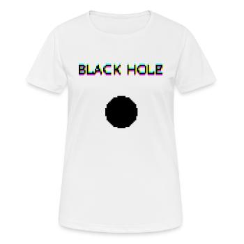 schwarzes Loch - Frauen T-Shirt atmungsaktiv - Weiß - Vorne - AI Model Female 172 dark (172cm)