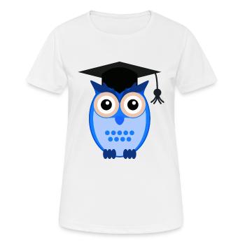 Doktorand Eule - Frauen T-Shirt atmungsaktiv - Weiß - Vorne - AI Model Female 172 dark (172cm)
