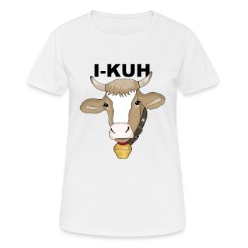 I-vache - T-shirt respirant Femme - blanc - Devant - AI Model Female 172 dark (172cm)