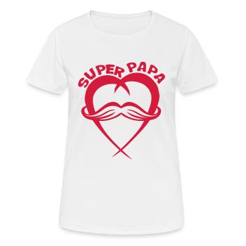 supervati Schnurrbart Herz Liebe Herz 1 - Frauen T-Shirt atmungsaktiv - Weiß - Vorne - AI Model Female 172 dark (172cm)