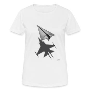 Jet de papier - T-shirt respirant Femme - blanc - Devant - AI Model Female 172 dark (172cm)