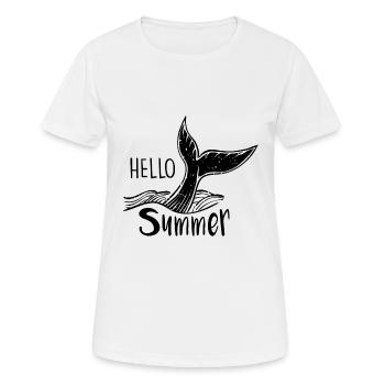Summer, sun, beach, vacation, gift - Women's Breathable T-Shirt - white - Front - AI Model Female 172 dark (172cm)