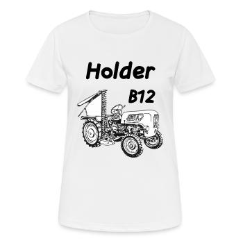B12 - Frauen T-Shirt atmungsaktiv - Weiß - Vorne - AI Model Female 172 dark (172cm)
