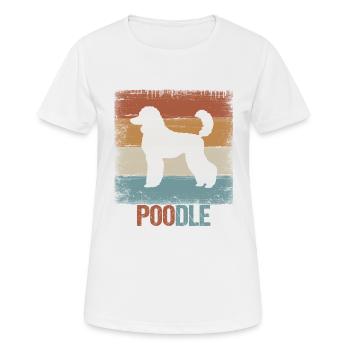 Poodle Poodle cadeau chien - T-shirt respirant Femme - blanc - Devant - AI Model Female 172 dark (172cm)