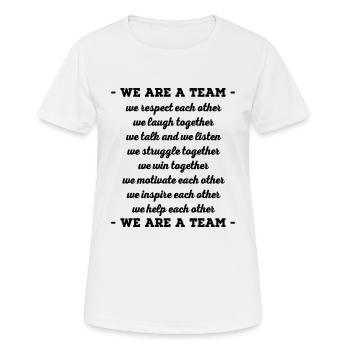 team - Women's Breathable T-Shirt - white - Front - AI Model Female 172 dark (172cm)