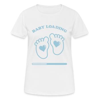 pieds de bébé chargement - T-shirt respirant Femme - blanc - Devant - AI Model Female 172 dark (172cm)