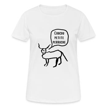 coucou petite perruche françois embrouille tshirt - T-shirt respirant Femme - blanc - Devant - AI Model Female 172 dark (172cm)