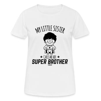 Brother Gift Superhero Protector - Women's Breathable T-Shirt - white - Front - AI Model Female 172 dark (172cm)