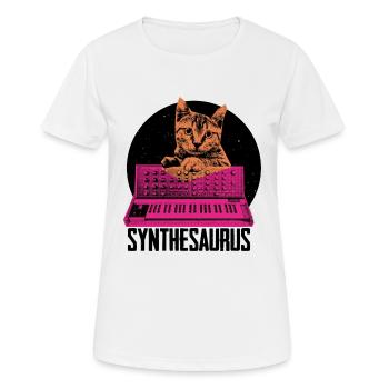 Synthesizer Analog Modular Vintage Retrowave - Frauen T-Shirt atmungsaktiv - Weiß - Vorne - AI Model Female 172 dark (172cm)