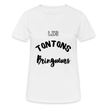 Die Tontons- Under-Helfer! 🍻🥂🥃🍾 - Frauen T-Shirt atmungsaktiv - Weiß - Vorne - AI Model Female 172 dark (172cm)