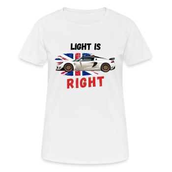 Lotus Exige Light Is Right - T-shirt respirant Femme - blanc - Devant - AI Model Female 172 dark (172cm)
