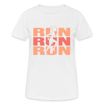 Running Runing-Girl Running Shoes Marathon - Women's Breathable T-Shirt - white - Front - AI Model Female 172 dark (172cm)