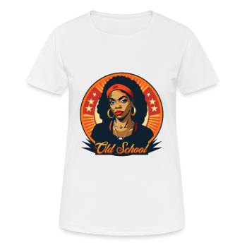 Nice Retro vintage Design im 90er Jahre styl. - Frauen T-Shirt atmungsaktiv - Weiß - Vorne - AI Model Female 172 dark (172cm)