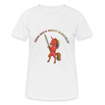 Nicht Kuschelig - Frauen T-Shirt atmungsaktiv - Weiß - Vorne - AI Model Female 172 dark (172cm)