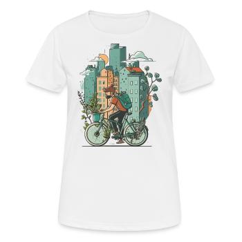 Explorateur de la ville - T-shirt respirant Femme - blanc - Devant - AI Model Female 172 dark (172cm)