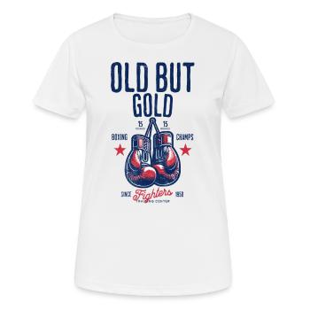 Vieux mais Gants de Boxe Or Rétro - T-shirt respirant Femme - blanc - Devant - AI Model Female 172 dark (172cm)