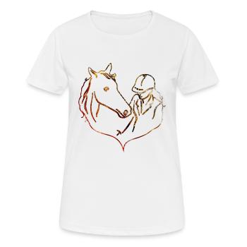 HORSE PONY HORSE LOVE - Women's Breathable T-Shirt - white - Front - AI Model Female 172 dark (172cm)