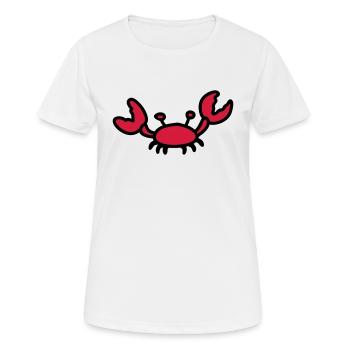 Krebs - Frauen T-Shirt atmungsaktiv - Weiß - Vorne - AI Model Female 172 dark (172cm)