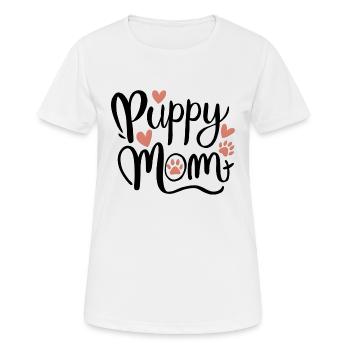 chiot chien - T-shirt respirant Femme - blanc - Devant - AI Model Female 172 dark (172cm)