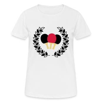 table tennis tennis de table - T-shirt respirant Femme - blanc - Devant - AI Model Female 172 dark (172cm)