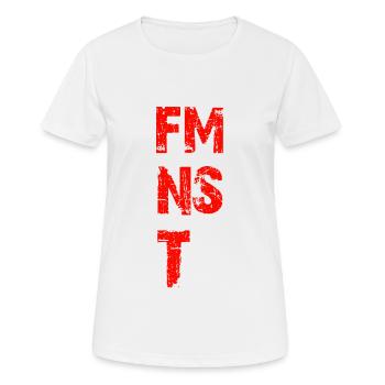 FEMINIST - Frauen T-Shirt atmungsaktiv - Weiß - Vorne - AI Model Female 172 dark (172cm)