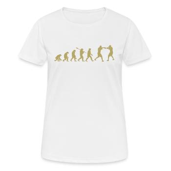 Évolution De La Boxe | Cadeau Boxeur - T-shirt respirant Femme - blanc - Devant - AI Model Female 172 dark (172cm)