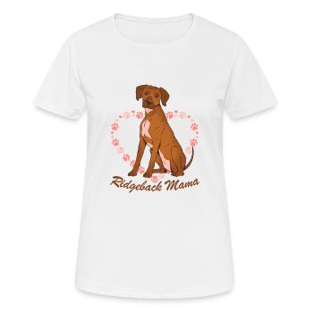Rhodesian Ridgeback Mama - Frauen T-Shirt atmungsaktiv - Weiß - Vorne - AI Model Female 172 dark (172cm)