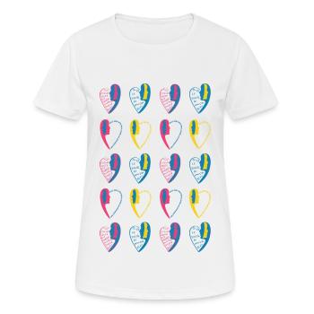 Imprimé numéro1. - T-shirt respirant Femme - blanc - Devant - AI Model Female 172 dark (172cm)