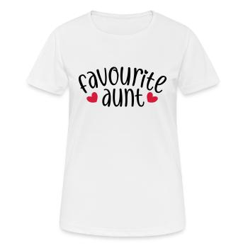 Lieblingstante Beste Tante Geschenk Neffe Nichte - Frauen T-Shirt atmungsaktiv - Weiß - Vorne - AI Model Female 172 dark (172cm)