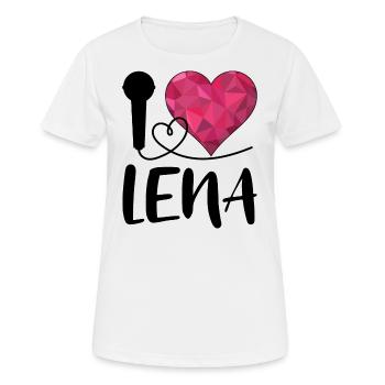 J'aime Lena J'aime Lena - T-shirt respirant Femme - blanc - Devant - AI Model Female 172 dark (172cm)
