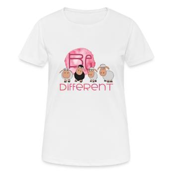 Be Different Sheep - Four sheep black & white - Women's Breathable T-Shirt - white - Front - AI Model Female 172 dark (172cm)