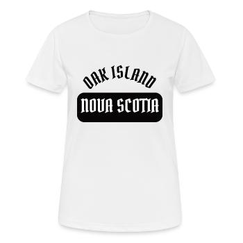 OAK ISLAND / CHASSE AU TRÉSOR: Oak Island - T-shirt respirant Femme - blanc - Devant - AI Model Female 172 dark (172cm)