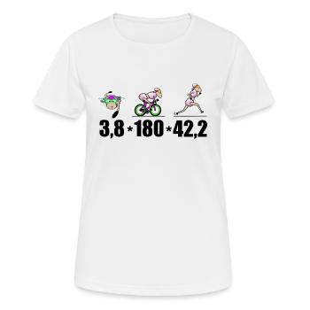 Distance marathon triathlète - T-shirt respirant Femme - blanc - Devant - AI Model Female 172 dark (172cm)