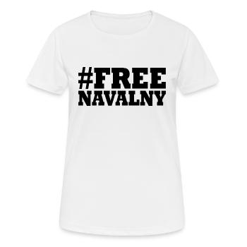 free Navalny - Women's Breathable T-Shirt - white - Front - AI Model Female 172 dark (172cm)