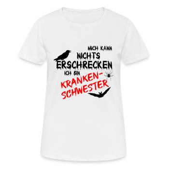 Schrecklose Krankenschwester - Grusel Halloween - Frauen T-Shirt atmungsaktiv - Weiß - Vorne - AI Model Female 172 dark (172cm)
