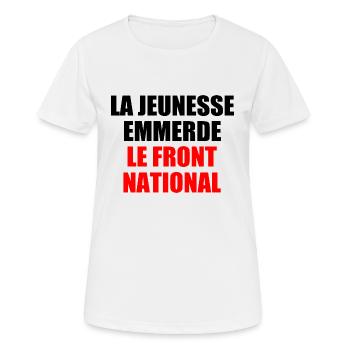 la jeunesse emmerde front national - T-shirt respirant Femme - blanc - Devant - AI Model Female 172 dark (172cm)