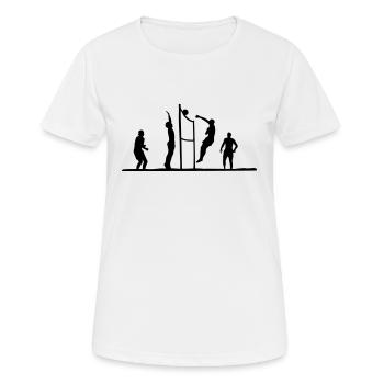 Volley-ball, Beach-volley, Beach Volleyball - T-shirt respirant Femme - blanc - Devant - AI Model Female 172 dark (172cm)