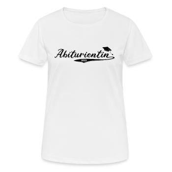 Abiturientin 2023 Abi Abitur Abschlussklasse - Frauen T-Shirt atmungsaktiv - Weiß - Vorne - AI Model Female 172 dark (172cm)