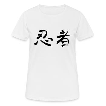 Kanji - Ninja - T-shirt respirant Femme - blanc - Devant - AI Model Female 172 dark (172cm)